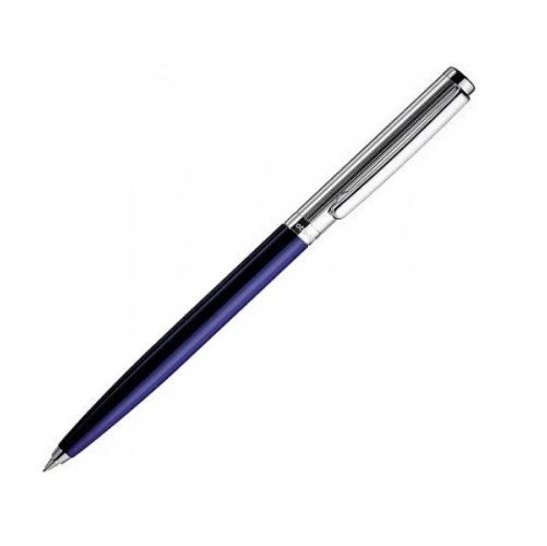 Otto Hutt Bleistift Design 01 blau, Streifenguilloche, platiniert