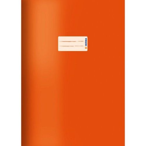 Kartonheftschoner A4, orange, mit Beschriftungsetikett