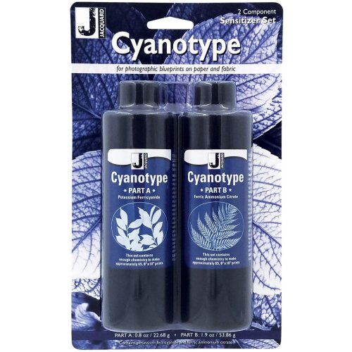 Blaudruck - Cyanotype - 2-Komponenten-Set für fotografische Blaupausen auf Papier und Stoff