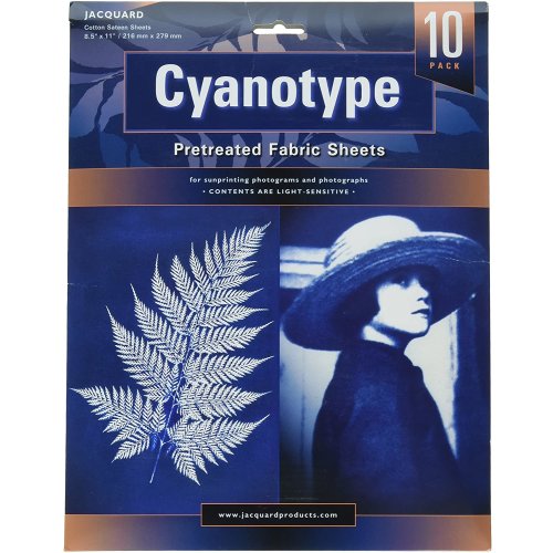Blaudruck - Cyanotype - Jacquard Baumwollpapier, Blaupause, für Fotos, 10 Blatt A4