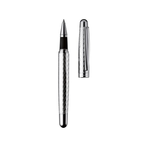 Otto Hutt Tintenroller Design 02, 925er Sterling Silber, Wabenguilloche