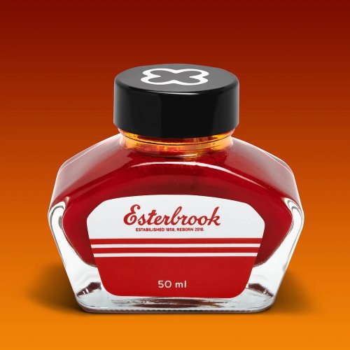 Esterbrook Tintenglas - "Shimmer" Tangerine (Blutorange) - 50ml