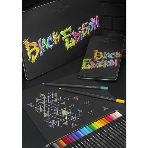 Faber-Castell Buntstifte Black Edition 24er Metalletui