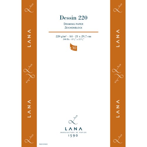 Lana Dessin Zeichenblock 220g/m², 30 Blatt, DIN A4