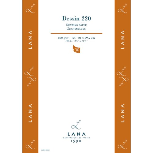 Lana Dessin Zeichenblock 220g/m², 30 Blatt, DIN A5