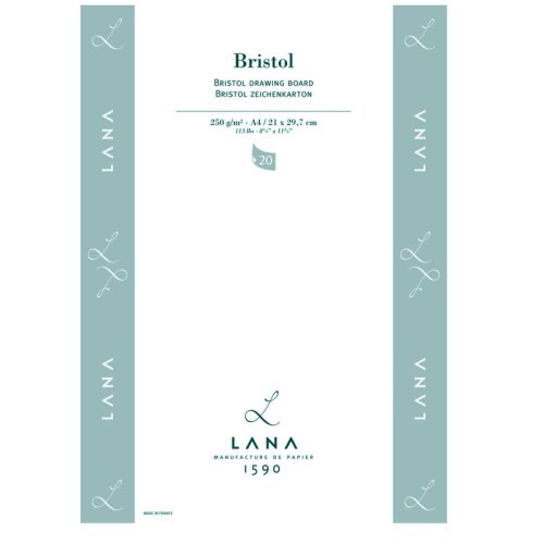 Lana Bristol Zeichenblock 250g/m², 20 Blatt, DIN A4