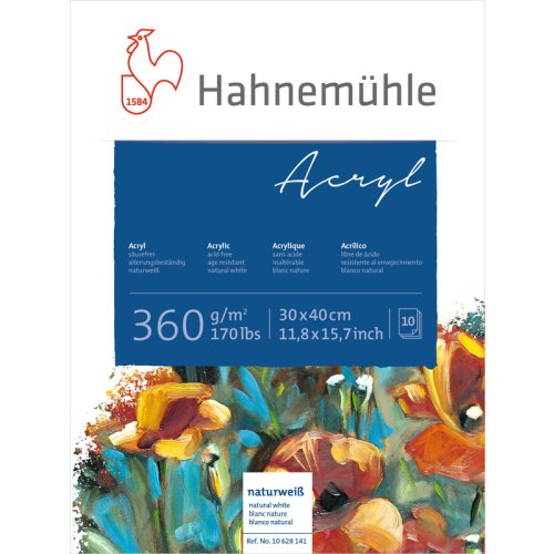Hahnemühle Acrylmalblock 360g/m², 10 Blatt, verschiedene Größen