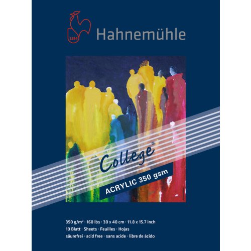 Hahnemühle College-Acrylblock 350g/m², 10 Blatt, verschiedene Größen