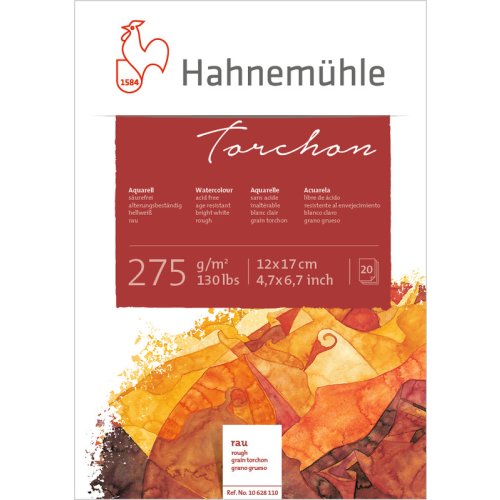 Hahnemühle Aquarellblock Torchon rau 275g/m², 20 Blatt, 12 x 17 cm