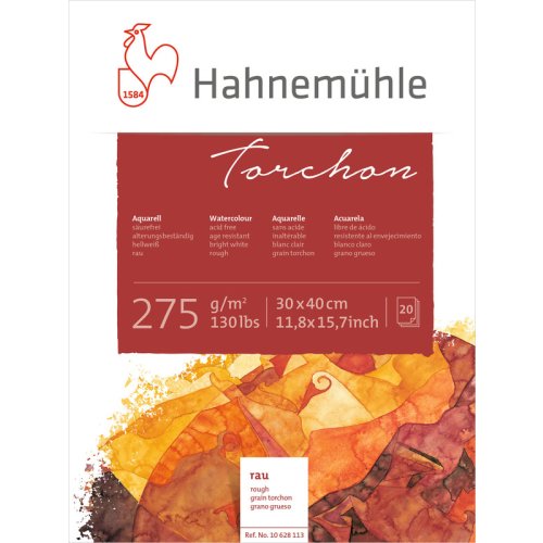 Hahnemühle Aquarellblock Torchon rau 275g/m², 20 Blatt, 30 x 40 cm