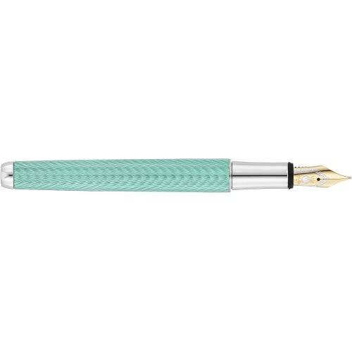 Füllfederhalter Waldmann Liberty mit Wellenmuster, aquamarin