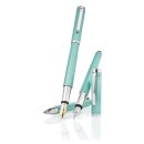Füllfederhalter Waldmann Liberty mit Wellenmuster, aquamarin