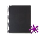 Skizzenbuch Deko HF 140g A3 62 Blatt schwarz Spiral.