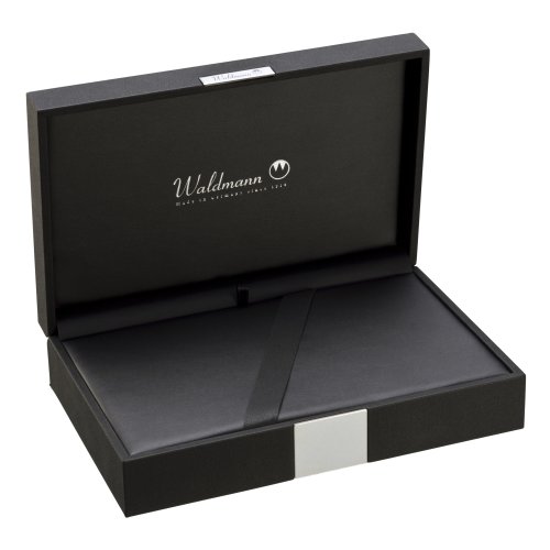 Waldmann Etui aus schwarzem Kunstleder, für Schreibgeräte - Groß