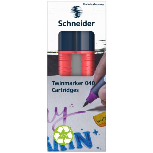 Schneider Patronen für 040 Paint-It Twinmarker brush+round, verschiedene Farben