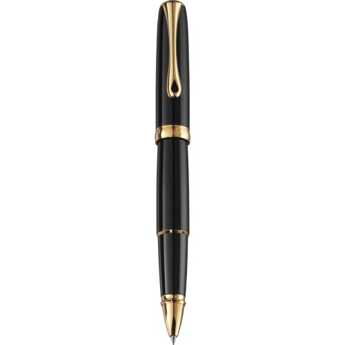 Diplomat Rollerball Excellence A2  schwarz gold lackiert