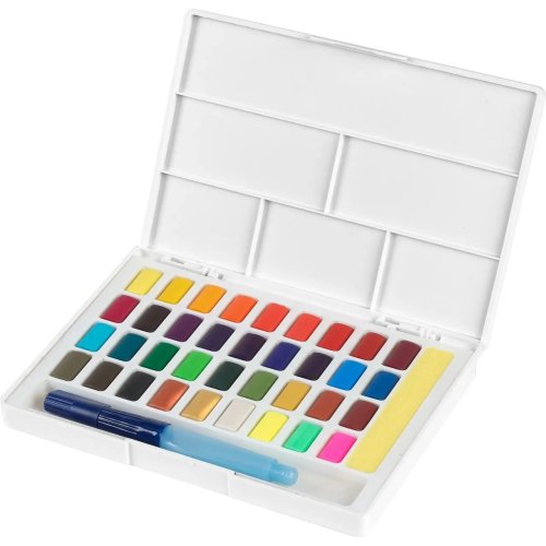Faber-Castell Aquarellfarben incl. Wassertankpinsel, 36er Etui