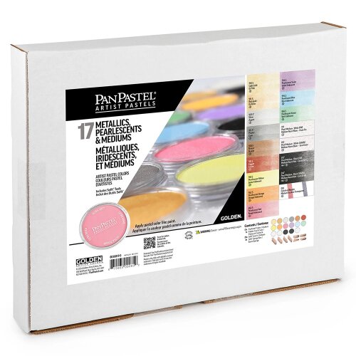 PanPastel 17 - Metallics, Perlglanzfarben & Malmittel mit Sofft Tools und