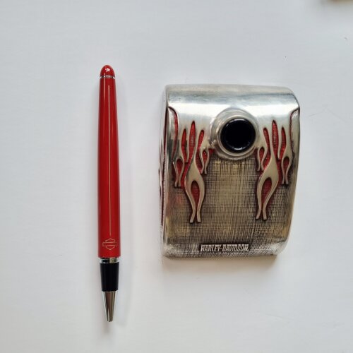 Rollerball Harley Davidson Schreibtisch Set Inferno, geflammt Geschenkset