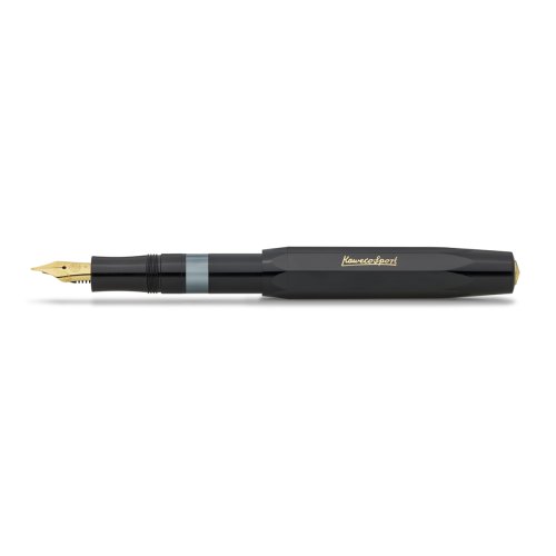 Kaweco Kolbenfüllhalter SPORT CLASSIC schwarz/gold