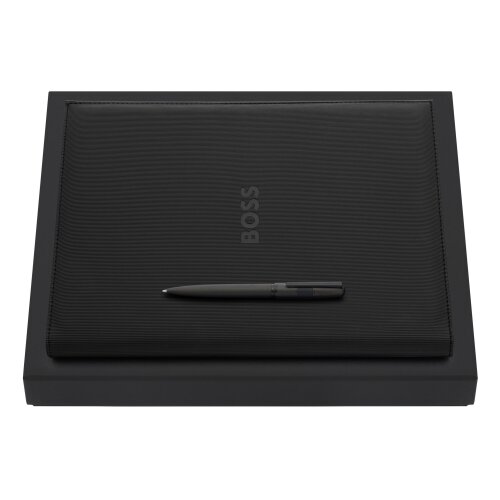 HUGO BOSS BLACK Set, Kugelschreiber & A4 Schreibmappe