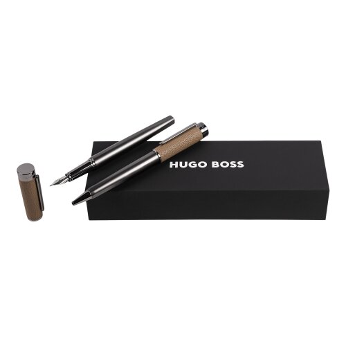 HUGO BOSS Corium Camel Set, Kugelschreiber & Füllfederhalter