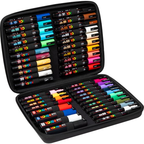 UNI Posca Fine Art Acryl-Marker-Set, 40 Marker im Metalletui