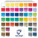 Van Gogh Aquarell-Set im Metallkasten mit 48 Farben in halbe Näpfchen