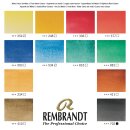 Rembrandt Aquarellfarben-Set im Metalletui, monopigmentiert 12 Näpfchen + Pinsel