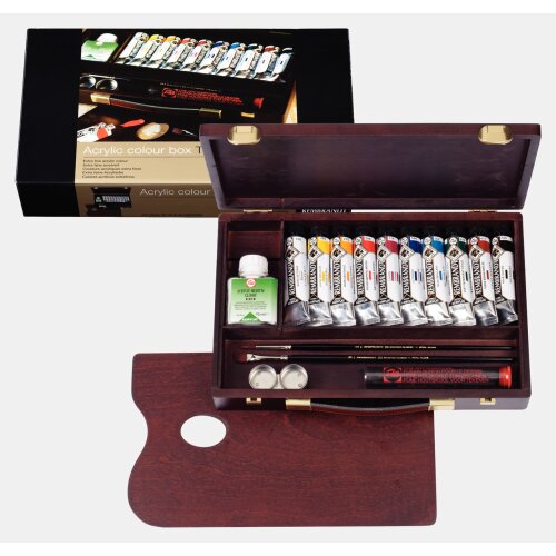 Rembrandt Acrylfarben-Set im Holzkasten Traditional