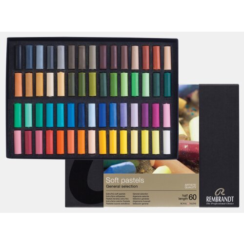 Rembrandt Set weiche Pastelle, Auswahl Deluxe | 60 halbe Pastelle
