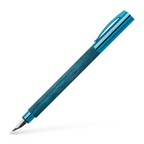Faber-Castell Ambition Blue Wood Füller, Federstärke EF