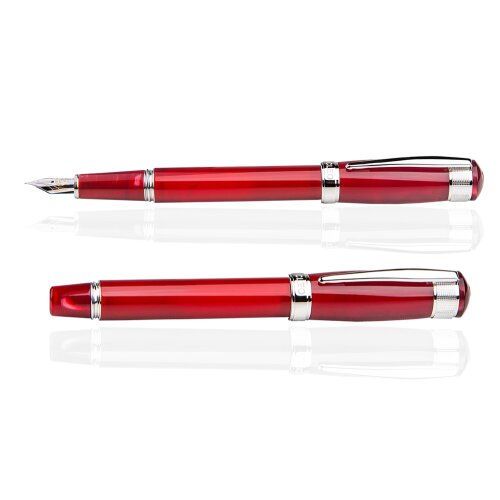 CLEO Aura Füllfederhalter Rot, 14 K Goldfeder