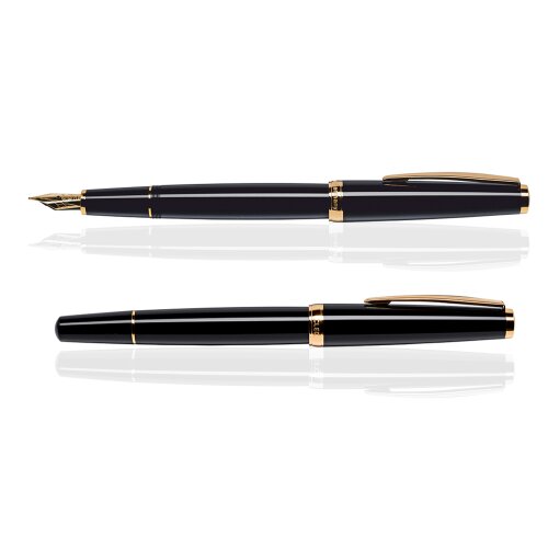 CLEO Classic Gold Füllfederhalter Schwarz, 14 K Feder