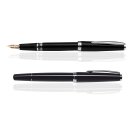 CLEO Classic Palladium Kolbenfüllhalter Schwarz, 14k...
