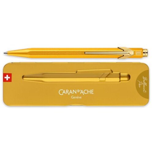 Caran dAche Metall-Kugelschreiber 849™ PREMIUM Goldbar Slimpack