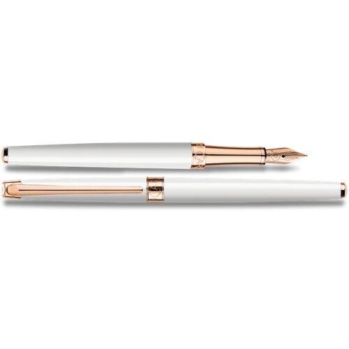 Caran d’Ache Füllfederhalter LEMAN SLIM Weiss Rosegold