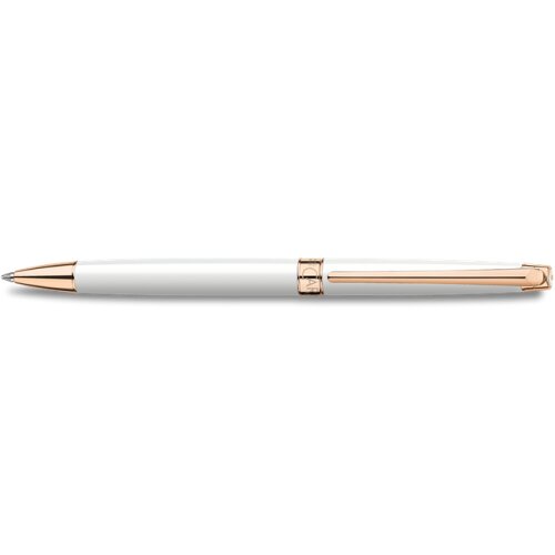 Caran d’Ache Léman Slim Kugelschreiber Weiß, Roségold