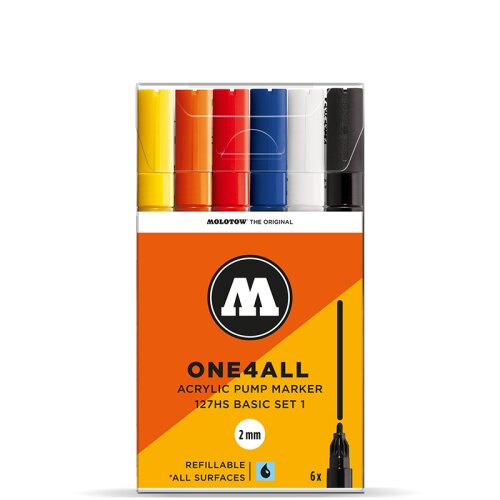 MOLOTOW ONE4ALL 127HS Acryl Marker 6er Sets