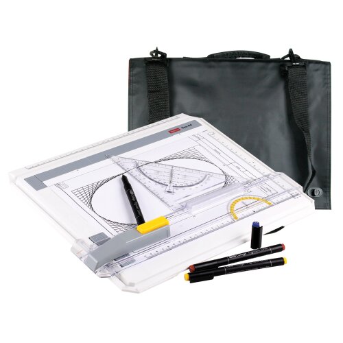 Aristo Geo Board A4 SET mit Zeichenplatte + Pigementliner + Tasche