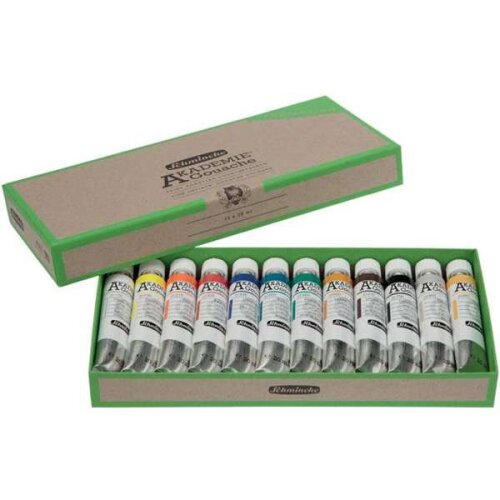 Schmincke Akademie Gouachefarben im Kartonset, 12 x 20ml