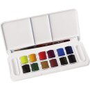 LUKAS AQUARELL STUDIO Aquarellfarben Set - 12 x 1/2-näpfchen in Travelbox