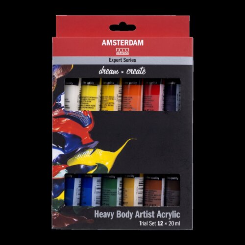 Amsterdam Expert Series Heavy Body Acrylfarbe Probierset | 12 x 20 ml