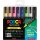 Posca Marker Brush Pen 6 + 2 Set, PC-5M/5BR