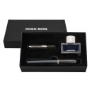 Hugo Boss Füllfederhalter Contour Iconic Set – inkl. Tintenflakon Blau 30ml & Konverter
