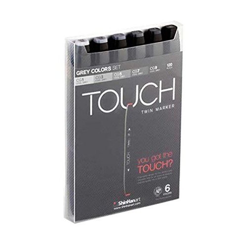 Touch Twin Marker 6er Set Grey Colors