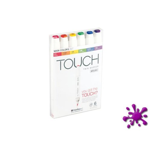 Touch Twin Brush Marker 6er Set Main Color - Grundfarbtöne