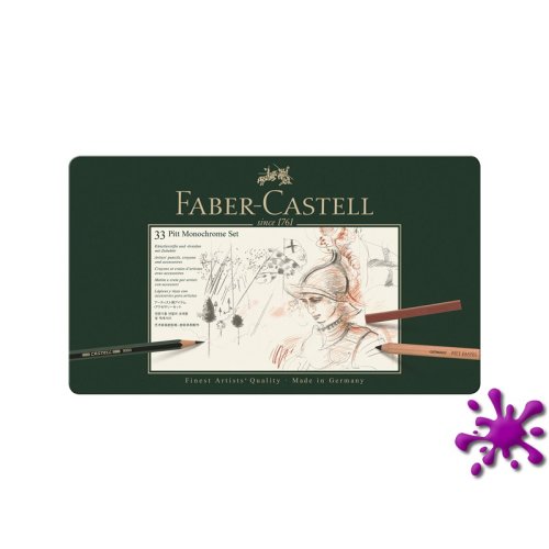 Faber-Castell Pitt Monochrome Set groß im Metalletui, 33-teilig