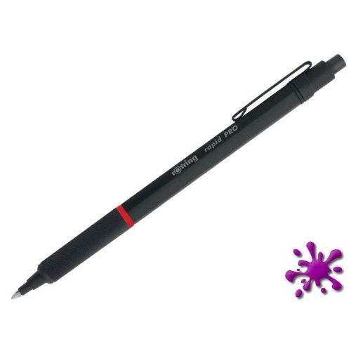 Kugelschreiber rapid PRO, Druckmechanik, M, blau, Farbe des Schaftes: matt sw