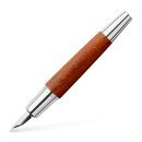 Faber-Castell Füllhalter E-MOTION Schaft aus Holz mit Chrom, Braun, in Geschenketui